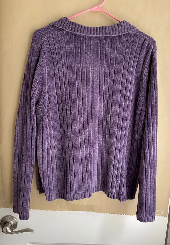 Purple Quarter Zip Sweater 2
