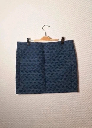 Jupe zippée en coton Sézane x La redoute taille L couleur bleu à motifs, marque: Sézane, état: Très bon état, taille: L / 40 / 12, 45,00 €, 47,95 € Protection acheteurs incluse