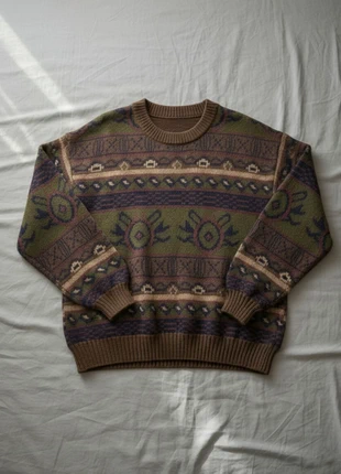 Pull Vintage Motifs Ethniques Années 90 Oversize Retro Boho, brand: Vintage Dressing, condition: Very good, size: M / 38 / 10, €48.99, €52.14 includes Buyer Protection