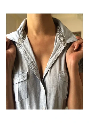 Chemise rayée à poches, marke: Pimkie, zustand: Gut, größe: S / 36 / 8, 1,50 €, 2,28 € inklusive Vinted-Käuferschutz