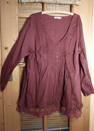Bluse mit Spitze, merk: bpc bonprix collection, staat: Heel goed, maat: XXXL / 46 / 18, € 12,00, € 13,30 inclusief Kopersbescherming