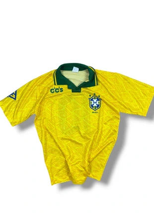 Maillot de football du Brésil player 10 vintage années 90 rétro oldschool taille L jaune et vert, brand: Vintage Dressing, condition: Very good, size: L, €18.00, €19.60 includes Buyer Protection