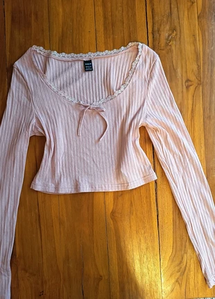 Haut rose côtelé style Y2K, marke: Shein, zustand: Sehr gut, größe: M / 38 / 10, 6,00 €, 7,00 € inklusive Vinted-Käuferschutz