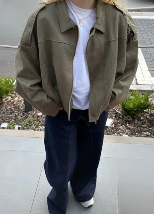 Veste courte style bombers kaki en simili daim, brand: Vintage Dressing, condition: New without tags, size: S / 36 / 8, €40.00, €42.70 includes Buyer Protection Pro