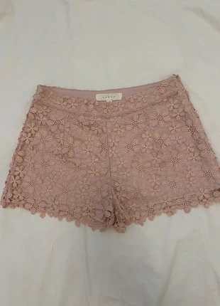 floral pink lace shorts, marque: Adiva, état: Très bon état, taille: XS / 34 / 6, 6,00 €, 7,00 € Protection acheteurs incluse