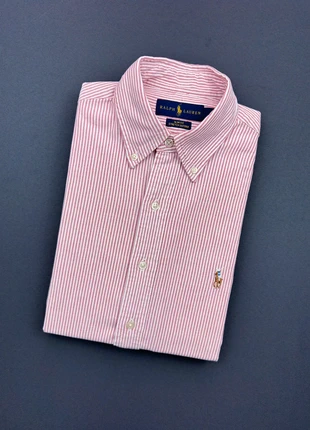 Chemise Homme - Slim Fit - Rayures Blanches et Roses - Logo brodé Marron Ralph Lauren - Taille S, brand: Ralph Lauren, condition: Very good, size: S, €55.00, €58.45 includes Buyer Protection Pro