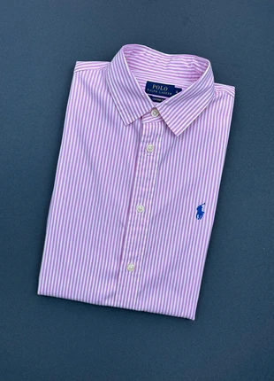 Chemise Femme - Custom Fit - Rayures Blanches et Roses - Logo brodé Marine Ralph Lauren - Taille S, brand: Ralph Lauren, condition: New without tags, size: S / 36 / 8, €55.00, €58.45 includes Buyer Protection Pro