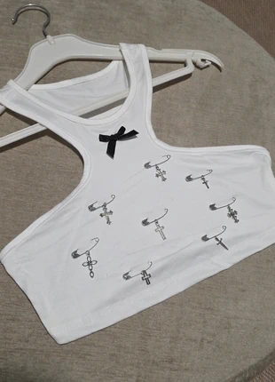 Crop top tirantas alternativo, staat: Nieuw zonder prijskaartje, maat: XS / 34 / 6, € 1,90, € 2,70 inclusief Kopersbescherming