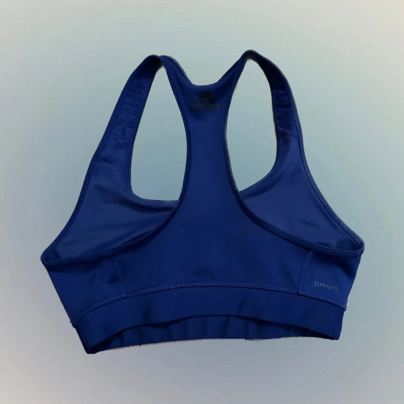 adidas blue racerback sports bra 2