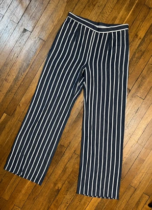 Pantalon vintage à rayures verticales bleu marine jambes large, marque: Vintage Dressing, état: Très bon état, taille: L / 40 / 12, 20,00 €, 21,70 € Protection acheteurs incluse