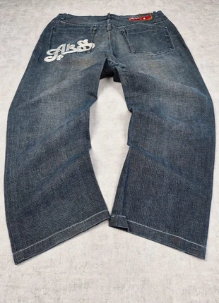 Jean Akademiks Coupe Baggy Jean Délavé Bleu Marine Broderie Blanche Taille XL, marque: akademiks, état: Très bon état, taille: XL, 44,90 €, 47,85 € Protection acheteurs (Pro) incluse