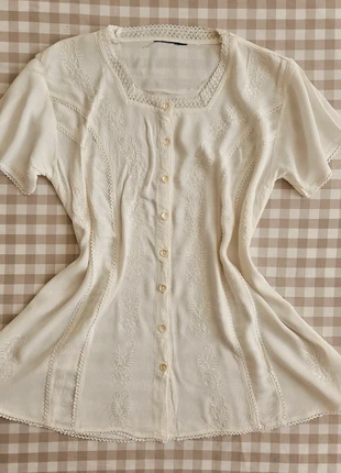 Blouse/Tunique brodée féerique fairycore, brand: Fairy, condition: Very good, size: L / 40 / 12, €28.00, €30.10 includes Buyer Protection Pro