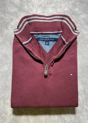 Pull Camionneur 1/4 Zip Tommy Hilfiger Bordeaux | Taille XL, brand: Tommy Hilfiger, condition: Very good, size: XL, €25.00, €26.95 includes Buyer Protection