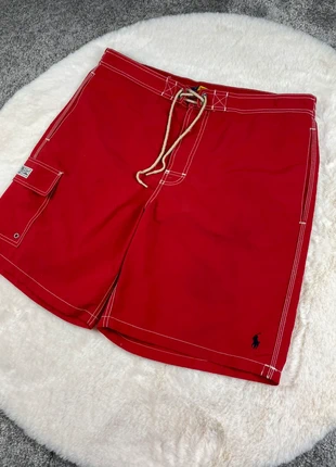 Short de bain Ralph Lauren Rouge Logo Brodé Noir, marque: Ralph Lauren, état: Très bon état, taille: L, 29,00 €, 31,15 € Protection acheteurs (Pro) incluse