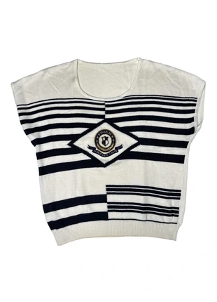 Pull marinière sans manche vintage brodé femme blanc bleu Saint Charles yachting nautique XL, brand: Vintage Dressing, condition: Very good, size: XL / 42 / 14, €12.00, €13.30 includes Buyer Protection Pro