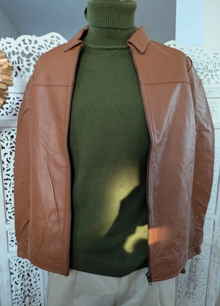 Perfecto homme en cuir Jacqs Leather – Taille M – Coloris camel – Réf. Achille, marque: jacqs leather, état: Très bon état, taille: M, 49,99 €, 53,19 € Protection acheteurs (Pro) incluse