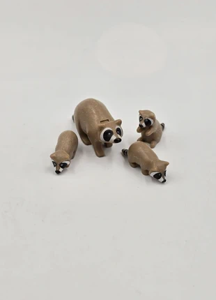 Figurine Animal Forêt Playmobil - Lot 4 ratons laveurs adultes et bébés, brand: Playmobil, condition: Very good, size: One size, €3.50, €4.38 includes Buyer Protection Pro