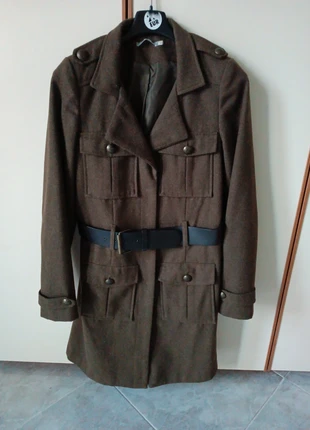 Cappotto stile militare verde chachi misto lana, brand: 3 Suisses, condizioni: Ottime, taglia: S / IT 40 / EU 36, €30.00, €32.20 include la Protezione acquisti