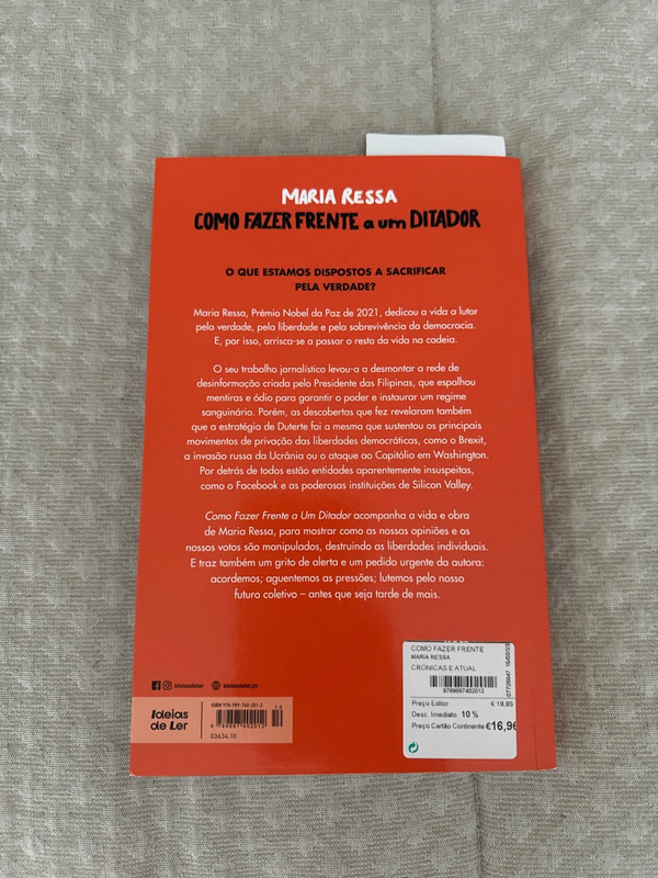 Livro Como Fazer Frente a um Ditador | Maria Ressa 2