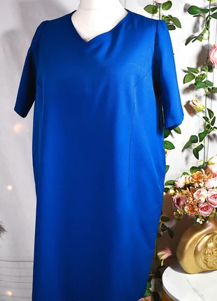 Robe droite bleu roi élégante, état: Bon état, taille: 4XL / 48 / 20, 10,00 €, 11,20 € Protection acheteurs (Pro) incluse