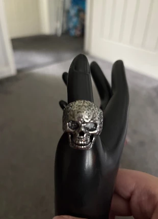 Silver skull ring, brand: Rings, condition: Very good, size: Adjustable, £4.00, £4.90 includes Buyer Protection