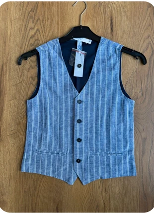 Gilet Chemi costume garçon rayé bleu Idexe Taille 9/10 ans (140 cm) Neuf avec étiquette, marque: IDEXE', état: Neuf avec étiquette, taille: 10 ans / 140 cm, 10,00 €, 11,20 € Protection acheteurs incluse