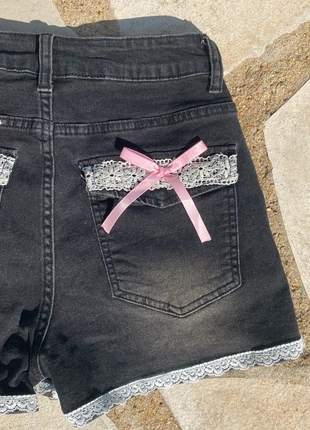 Short dentelle  | Vintage y2k gothique Kawaii | noir | - W24 / 34 FR  -, brand: Vintage Dressing, condizioni: Nuovo senza cartellino, taglia: XS / IT 38 / EU 34, €5.00, €5.95 include la Protezione acquisti