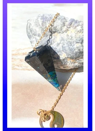 Bijou Pendule Radiesthésie Shungite Chrysocolle, marca: Shungite Chrysocolle, estado: Nuevo sin etiquetas, 23,00 €, 24,85 € Protección al comprador Pro incluida