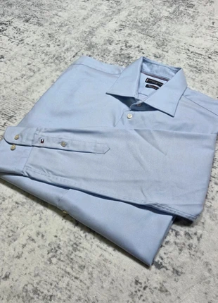 Chemise Tommy Hilfiger XL Tailord Thflex Collar Regular Fit Bleu Clair, brand: Tommy Hilfiger, condition: Very good, size: XL, €30.00, €32.20 includes Buyer Protection Pro