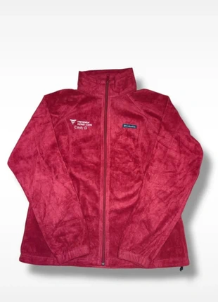 Veste Polaire Columbia Rouge - Col montant Logo Brodé, full zip - Hiver Randonnée - Taille L Femme, brand: Columbia, condition: Very good, size: L / 40 / 12, €14.00, €15.40 includes Buyer Protection