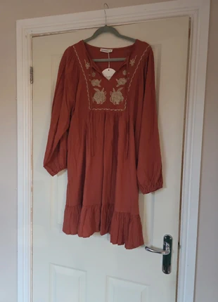 Ladies boho embroidered dress, brand: rustty, condition: New with tags, size: XXXL / 18, £10.00, £11.20 includes Buyer Protection