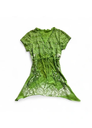 Green floral fairy top, brand: Arizona, condition: Very good, size: 2 / XS, $15.00, $16.45 includes Buyer Protection