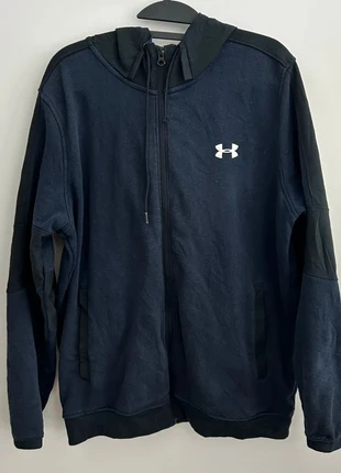 Sweatshirt Zippé à Capuche Under Armour Bleu Marine Homme – Logo Blanc Taille L, brand: Under Armour, condition: Very good, size: L, €18.00, €19.60 includes Buyer Protection