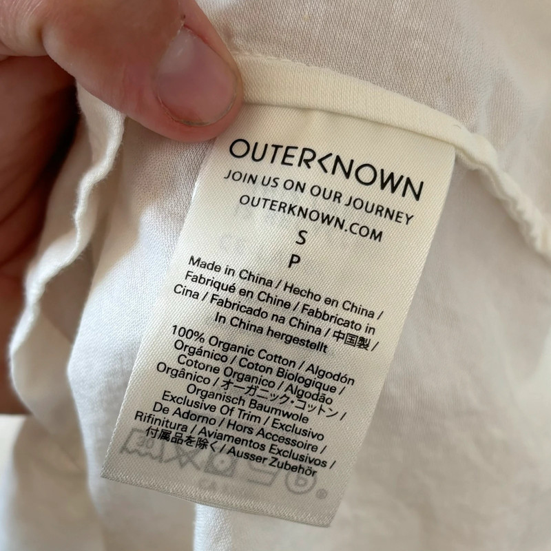 outerknown button down 100% cotton blouse 5