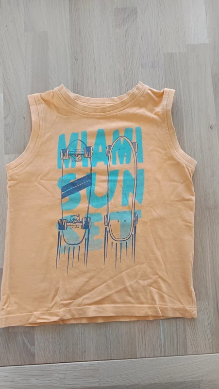 Tee shirt sans manches débardeur in extenso 5 ans orange