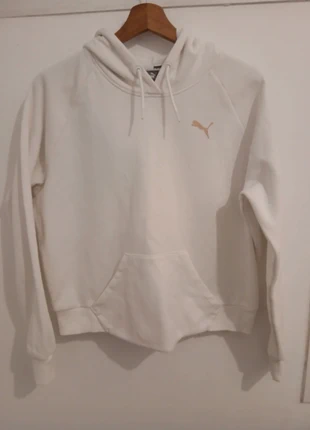 Pull puma blanc et logo or, brand: Puma, condizioni: Buone, taglia: S / IT 40 / EU 36, €4.00, €4.90 include la Protezione acquisti