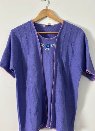 ( Irish Seller ) Purple and pink knit top, brand: Vintage Dressing, condition: Very good, size: L / 40 / 12, €3.50, €4.38 includes Buyer Protection