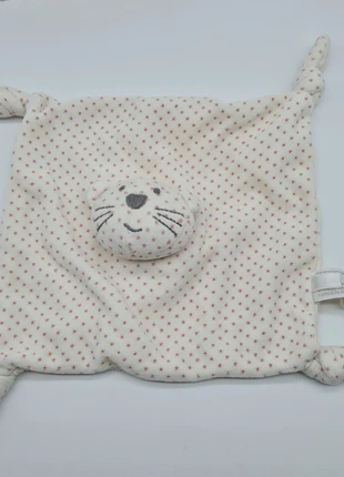 Doudou plat ours chat blanc gris etoile rose bout chou monoprix, merk: Bout'chou, staat: Heel goed, maat: Universeel, € 10,00, € 11,20 inclusief Kopersbescherming Pro