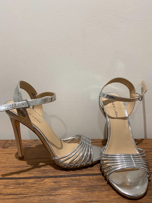 Silver high heels deals size 4