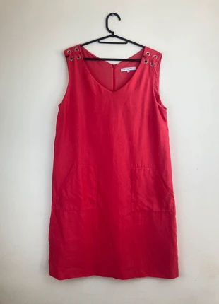 Robe longue d’été 100% lin Gérard Darel rouge classe élégant chic neuf - XL (42), brand: Gerard Darel, condition: New without tags, size: XL / 42 / 14, €15.00, €16.45 includes Buyer Protection