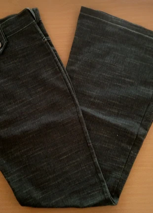 Calças formais à boca de sino pretas/cinzentas escuras Vintage, marque: Vintage, état: Neuf sans étiquette, taille: S / 36 / 8, 6,00 €, 7,00 € Protection acheteurs incluse