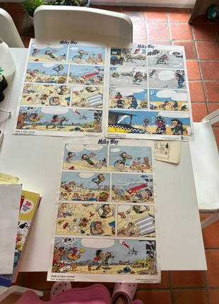 Gaston Lagaffe 3 affiches Milky Way 1990, brand: Gaston Lagaffe, condition: Good, €35.00, €37.45 includes Buyer Protection