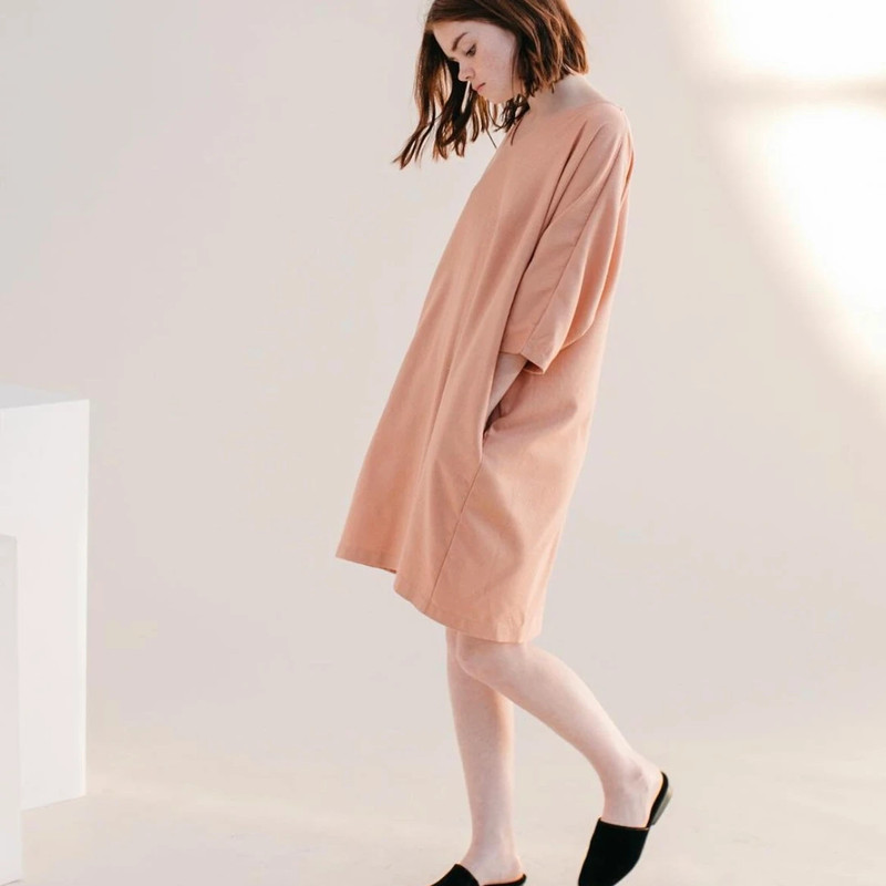 Two Fold Clothing raw silk oversized loose dress 2