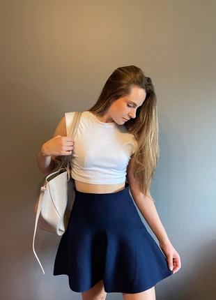 Jupe Chic Bleu Marine Madison, merk: Madison, staat: Heel goed, maat: M / 38 / 10, € 10,00, € 11,20 inclusief Kopersbescherming