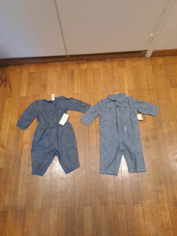 Baby Gap Tutine in jeans per gemelli nuove con cartellino