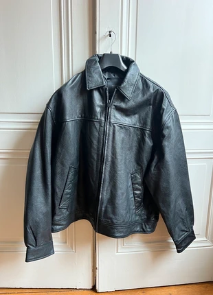 Blouson en cuir Pull&Bear Black Label, brand: Pull & Bear, condizioni: Nuovo senza cartellino, taglia: L, €60.00, €63.70 include la Protezione acquisti