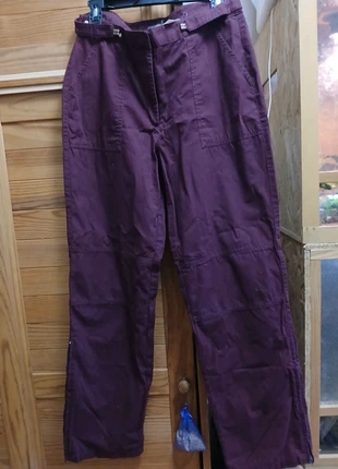 Pantalon treillis 100% coton prune, merk: Street One, staat: Heel goed, maat: M / 38 / 10, € 3,00, € 3,85 inclusief Kopersbescherming