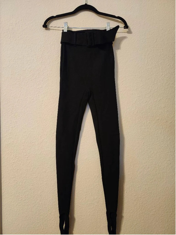 LESET Black Rio Belted Stirrup Pants - Size XS 1