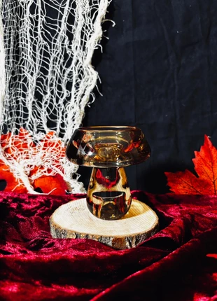 Bougeoir en verre orange – forme champignon 🧡, état: Très bon état, 4,00 €, 4,90 € Protection acheteurs incluse