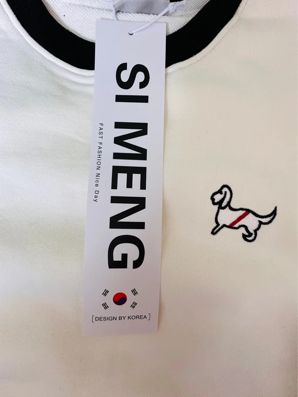 Sweat crème SI MENG design coréen 90% coton – Neuf avec étiquette - photo numéro 4